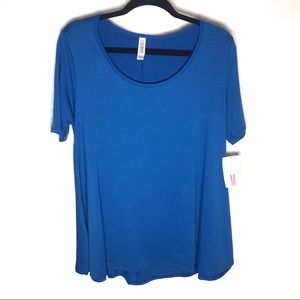 LulaRoe NWT Blue Perfect T SZ MED